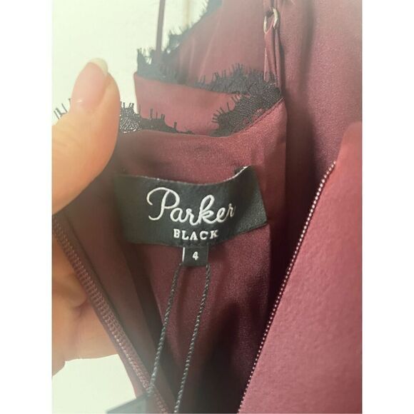 Parker Maroon Cocktail MIni Dress NEW - Picture 9 of 9